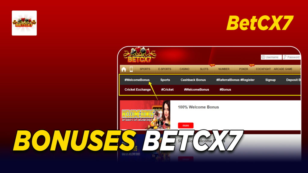 bonuses betcx7